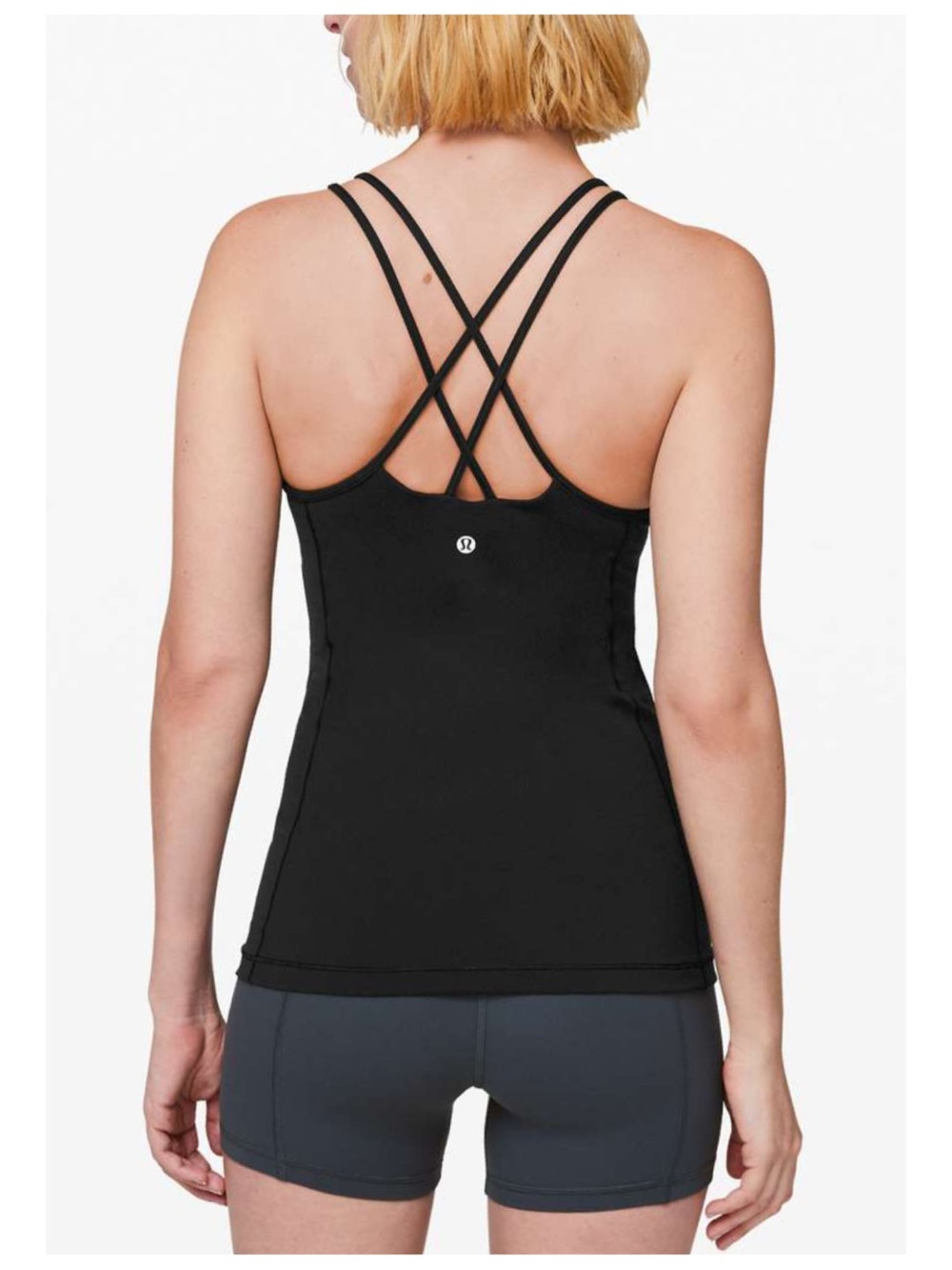 Lululemon Free To Be Strappy Everlux Tank Top Womens 10 Black